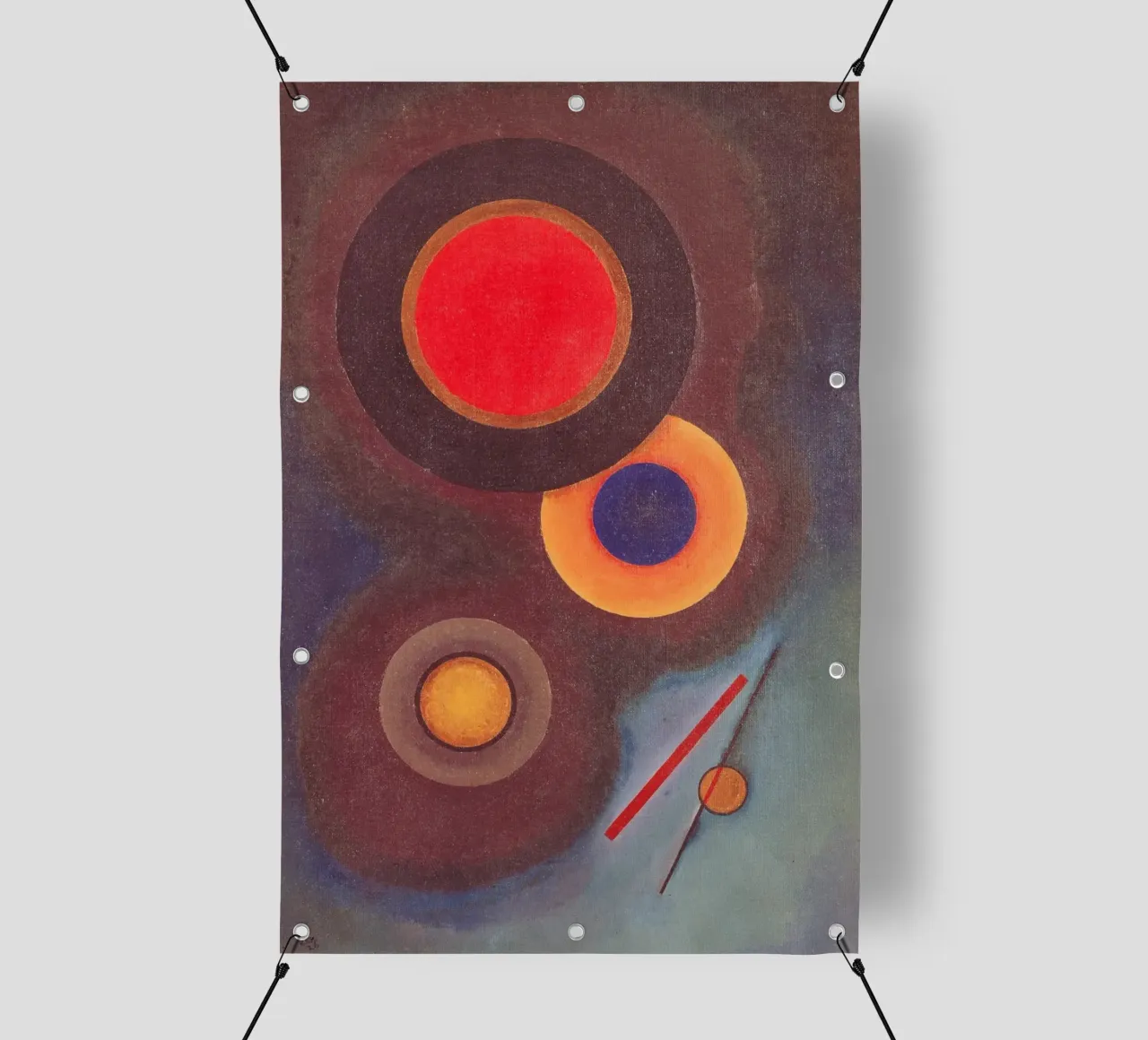 Kandinsky - Composizione con cerchi e linee telo in pvc da ARTOTHEK