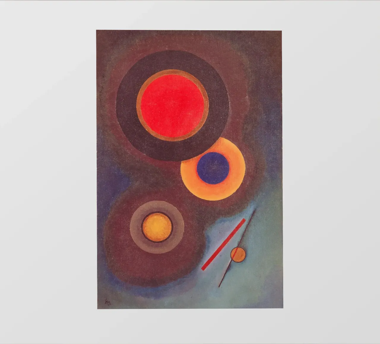 Kandinsky - Composizione con cerchi e linee telo in pvc da ARTOTHEK