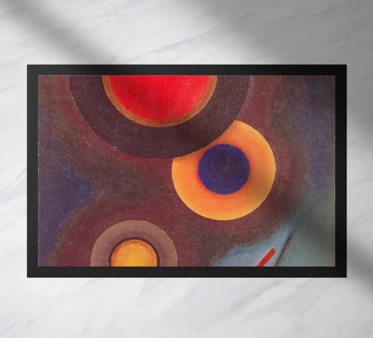 Kandinsky - Composición con círculos y líneas felpudo de ARTOTHEK