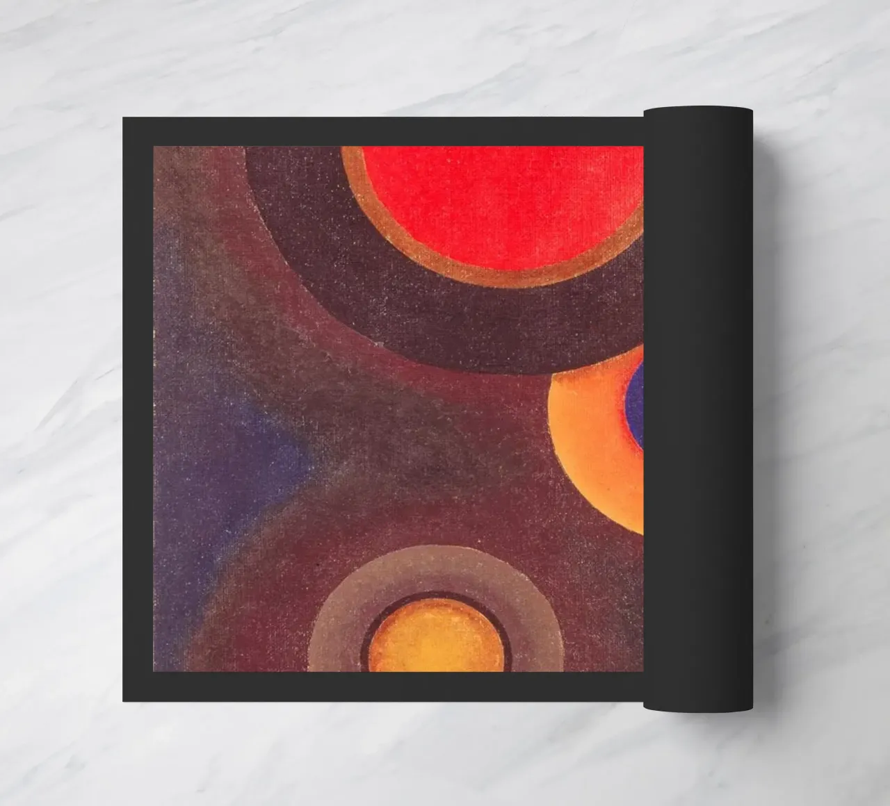 Kandinsky - Composición con círculos y líneas felpudo de ARTOTHEK