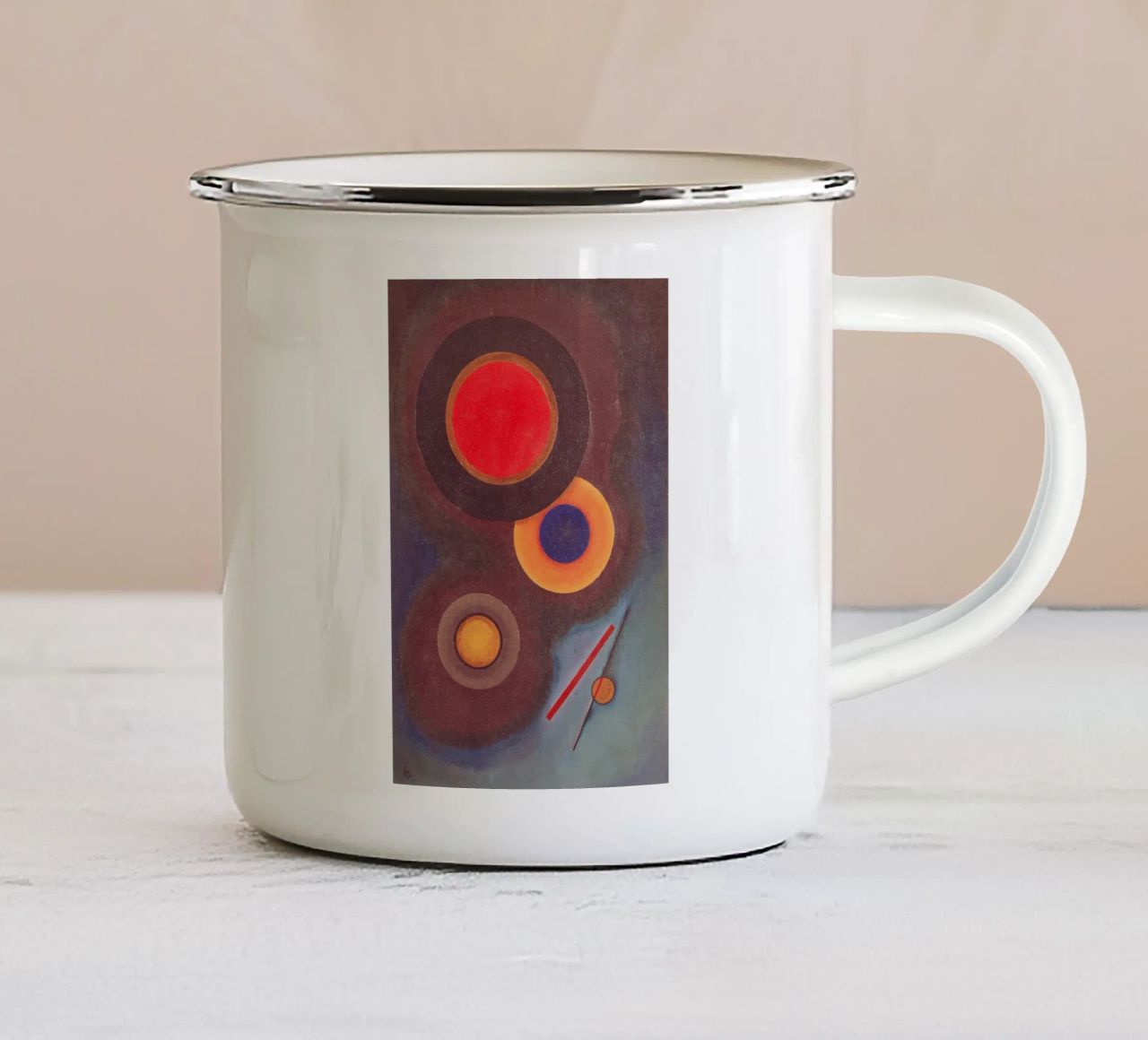 Kandinsky - Composizione con cerchi e linee tazza in smalto da ARTOTHEK