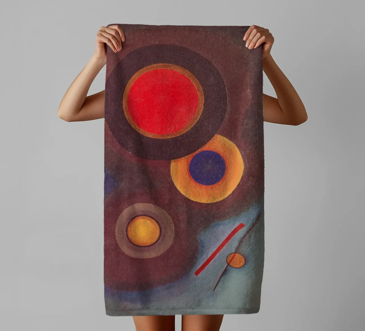 Kandinsky - Composition with Circles and Lines towel by ARTOTHEK