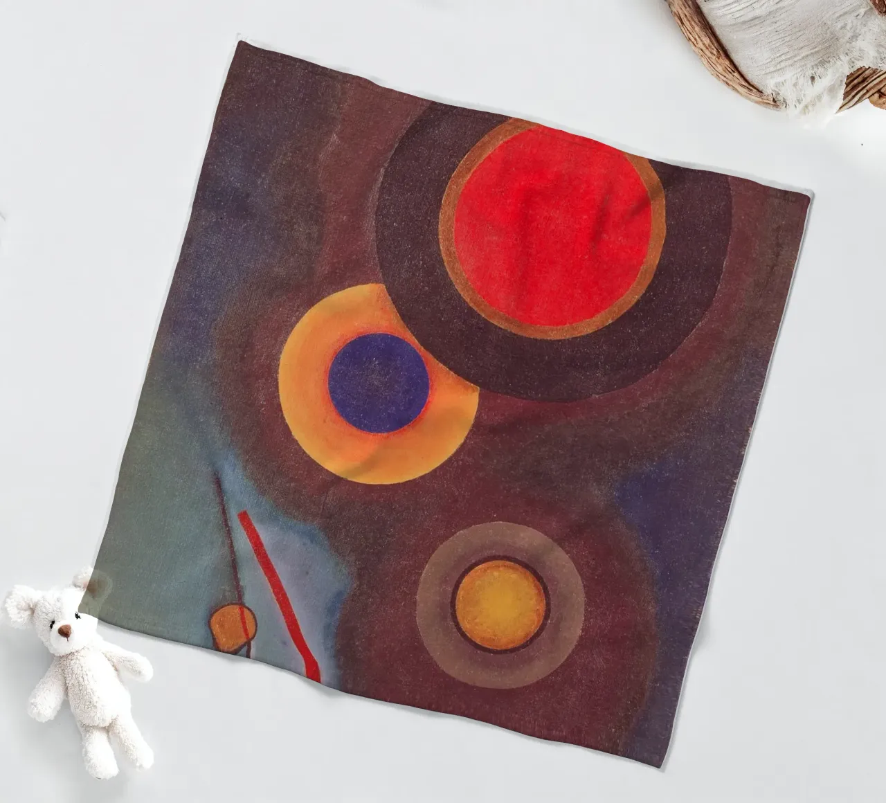 Kandinsky - Composizione con cerchi e linee coperta in pile da ARTOTHEK