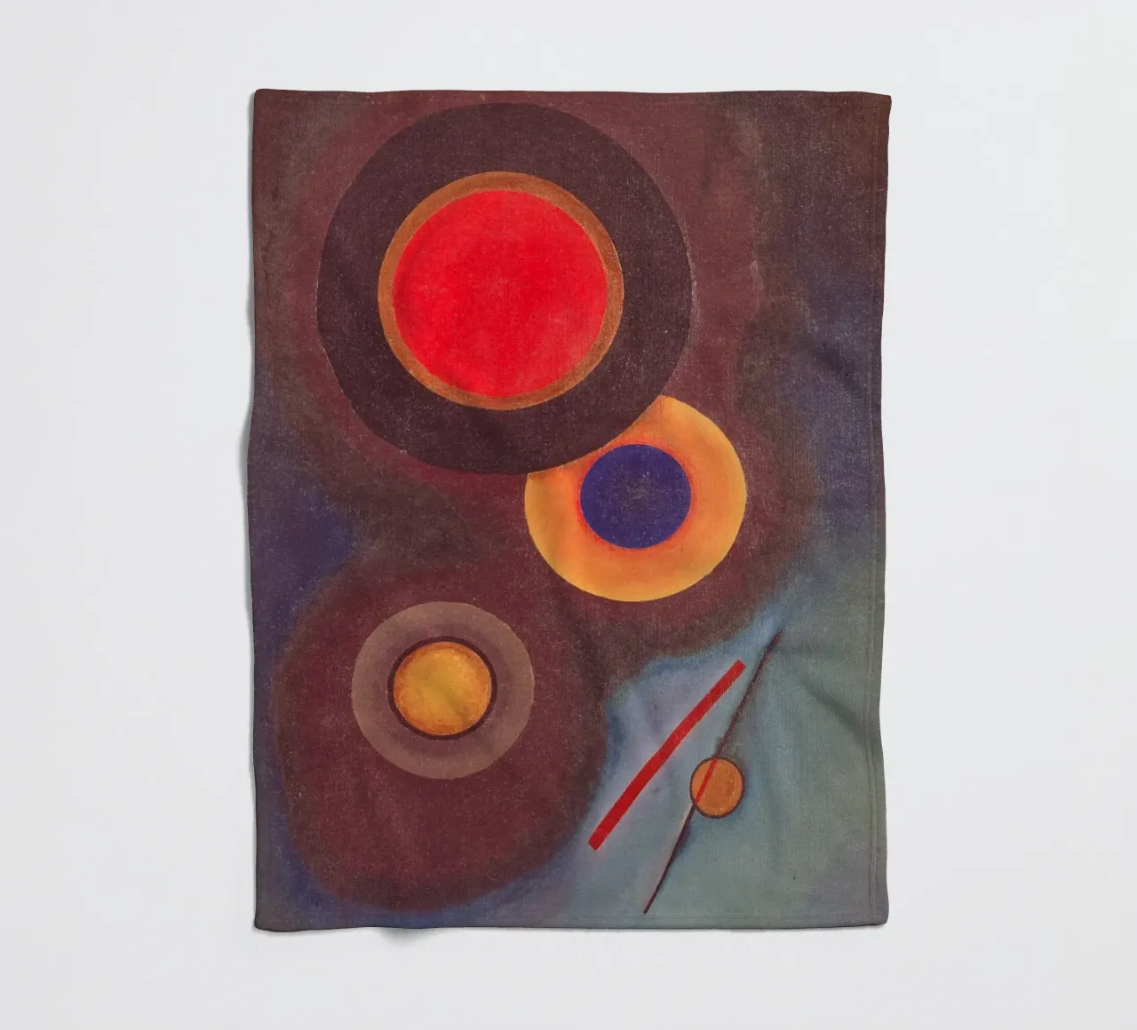 Kandinsky - Composizione con cerchi e linee coperta in pile da ARTOTHEK