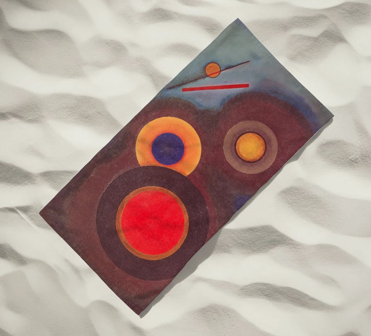 Kandinsky - Composizione con cerchi e linee telo mare da ARTOTHEK