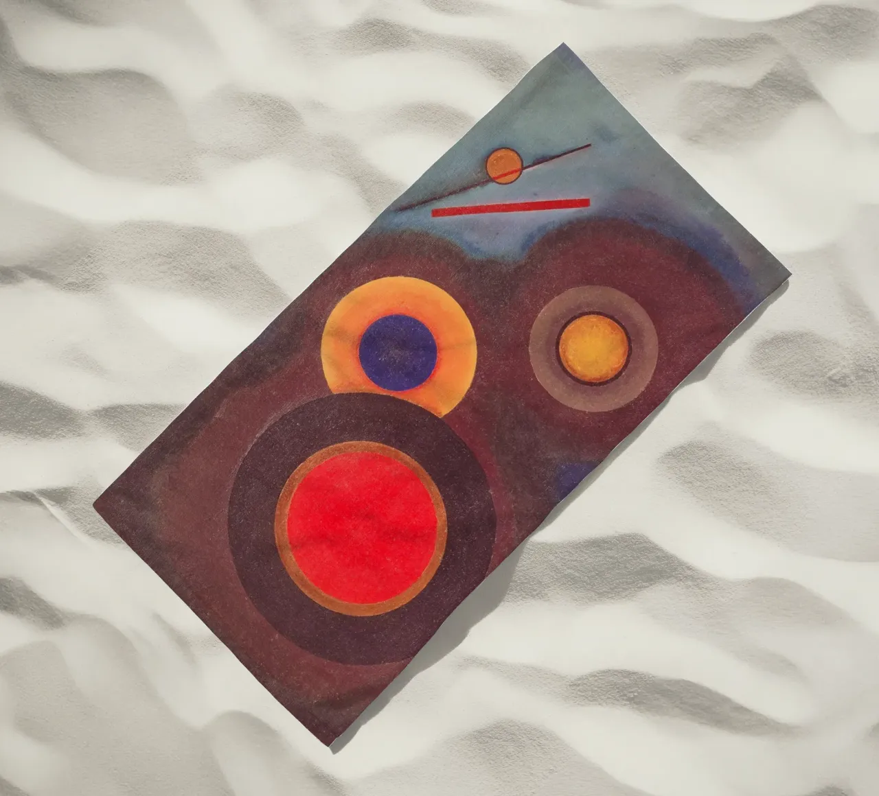 Kandinsky - Composición con círculos y líneas toalla de playa de ARTOTHEK