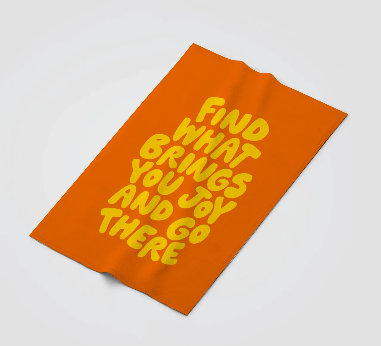 Find What Brings You Joy and Go There Typografie Design fleece blanket by THE MOTIVATED TYPE