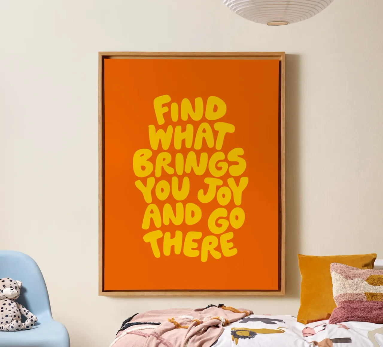 Find What Brings You Joy and Go There Typografie Design canvas by THE MOTIVATED TYPE