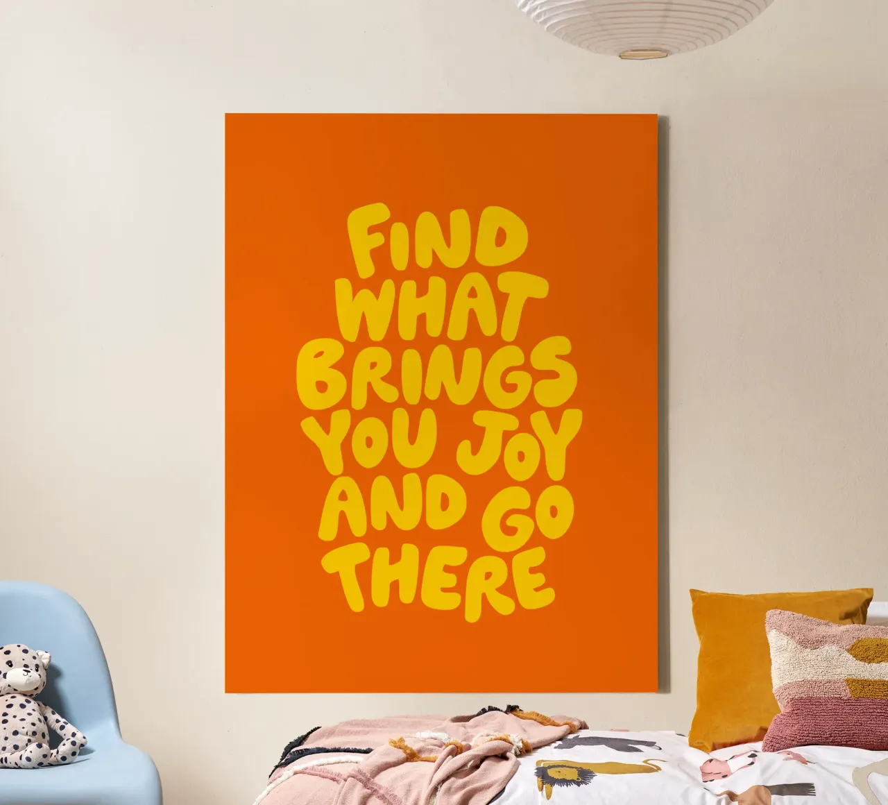Find What Brings You Joy and Go There Typografie Design canvas by THE MOTIVATED TYPE