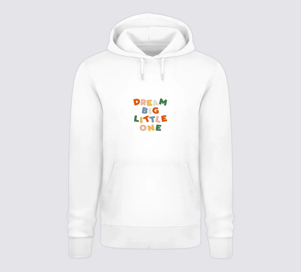 Dream Big Little One Design tipografico colorato felpa con cappuccio da THE MOTIVATED TYPE
