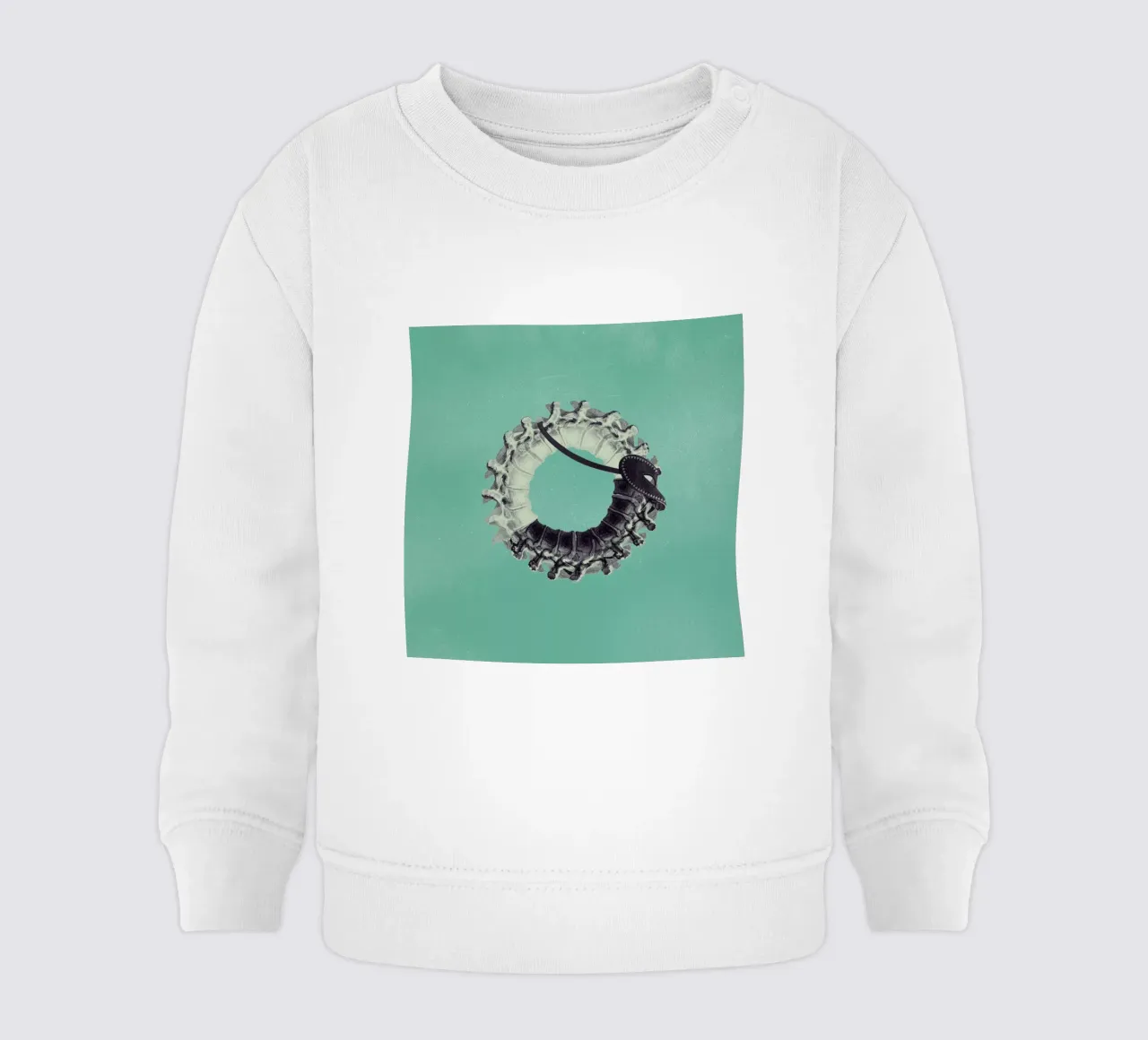 Steampunk Alphabet Number 0 felpa neonato da Birgit Palma