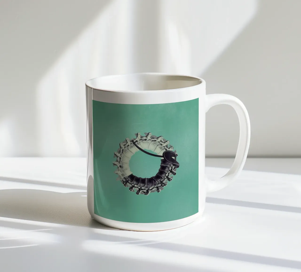 Steampunk Alphabet Number 0 Keramik Tasse von Birgit Palma