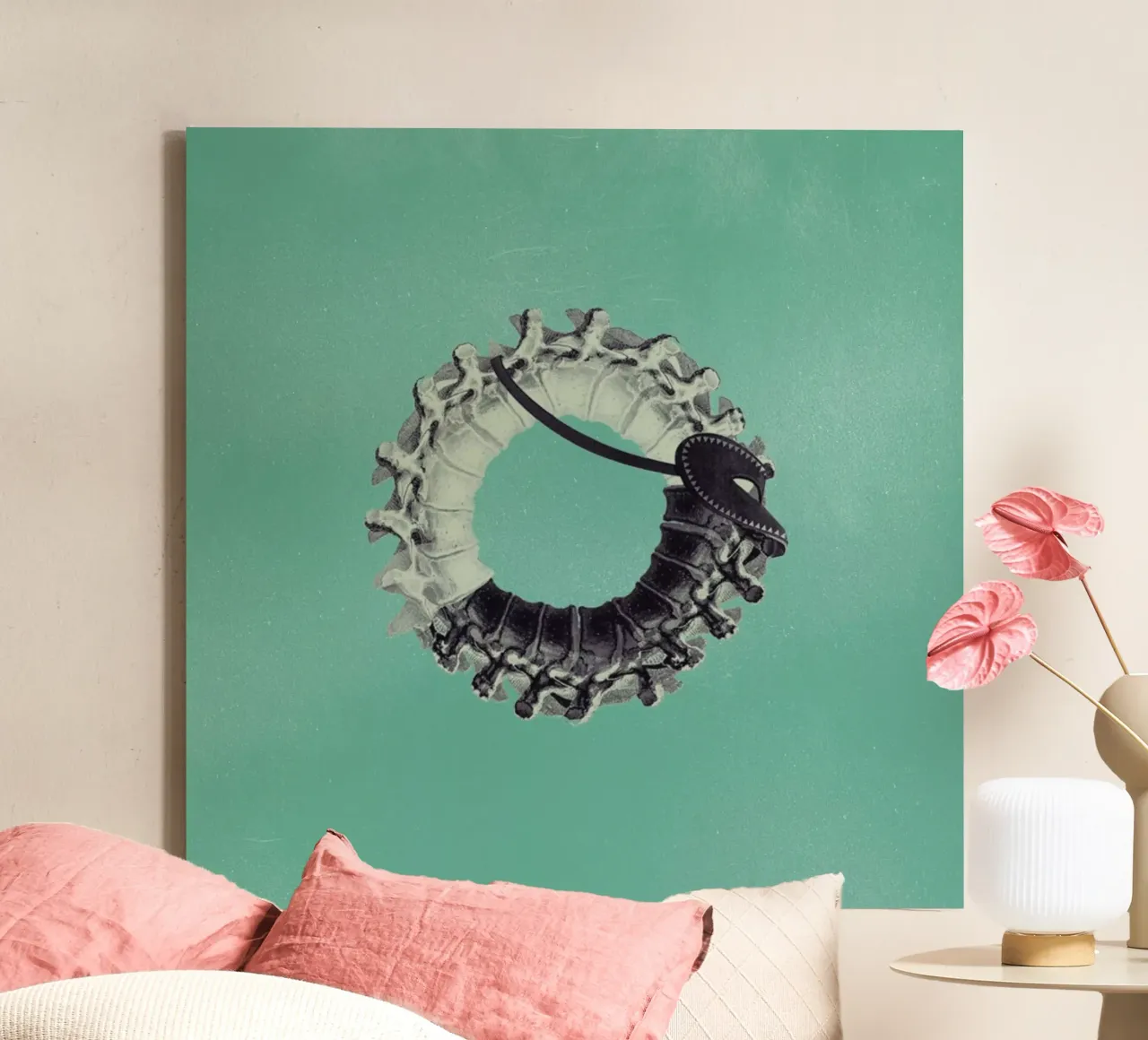 Steampunk Alphabet Number 0 tela con Cornice a cassetta da Birgit Palma
