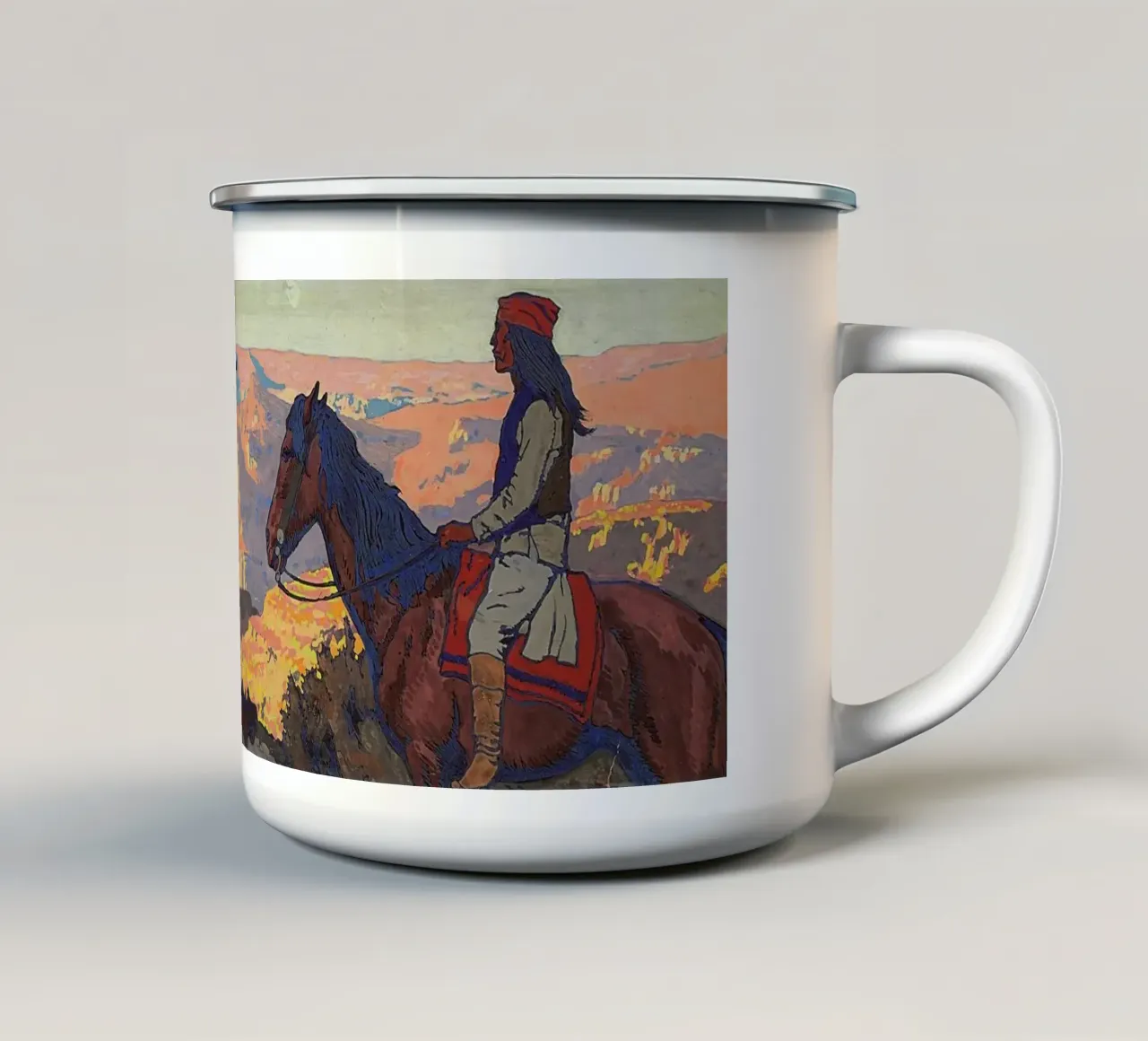 Maynard Dixon - De Apache Trail via de Southern Pacific emaille mok van ARTOTHEK