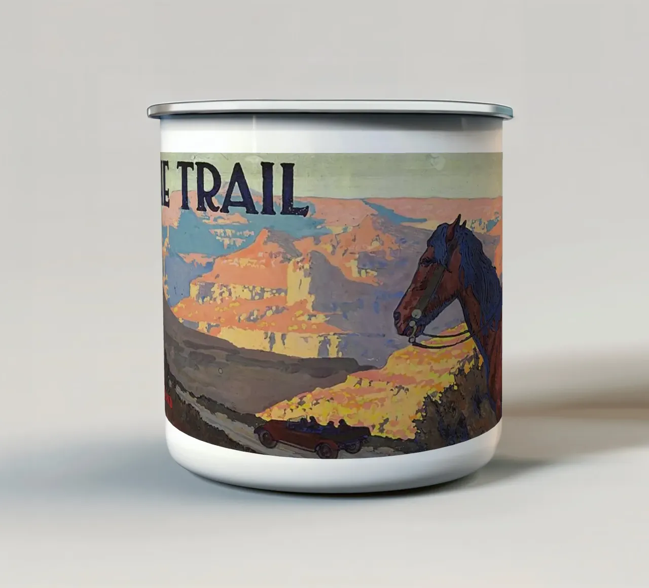 Maynard Dixon - De Apache Trail via de Southern Pacific emaille mok van ARTOTHEK