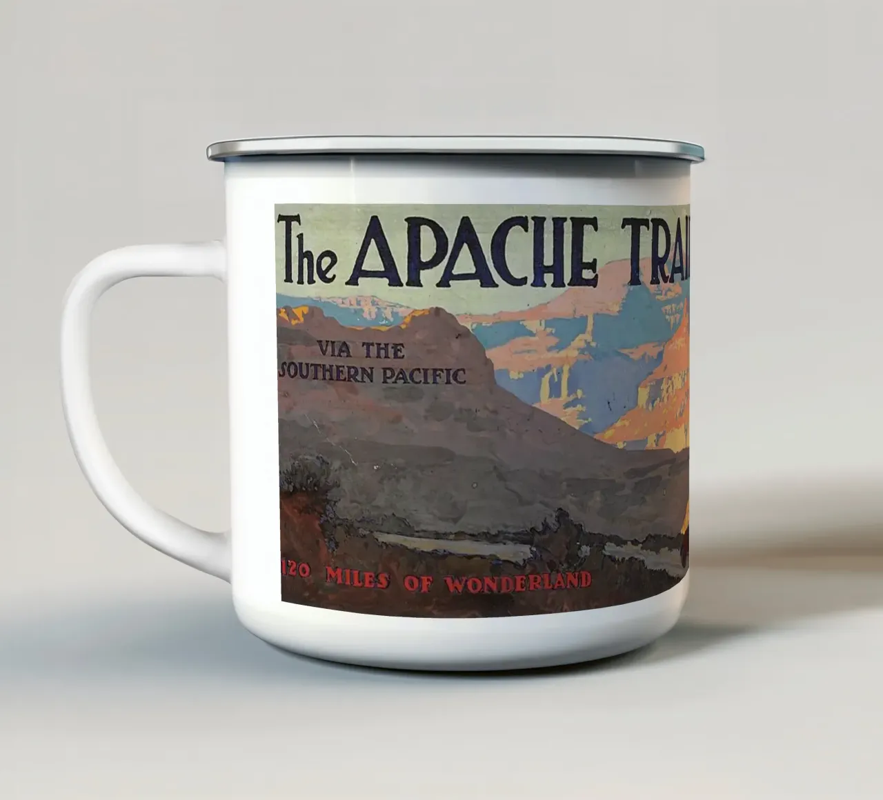 Maynard Dixon - De Apache Trail via de Southern Pacific emaille mok van ARTOTHEK