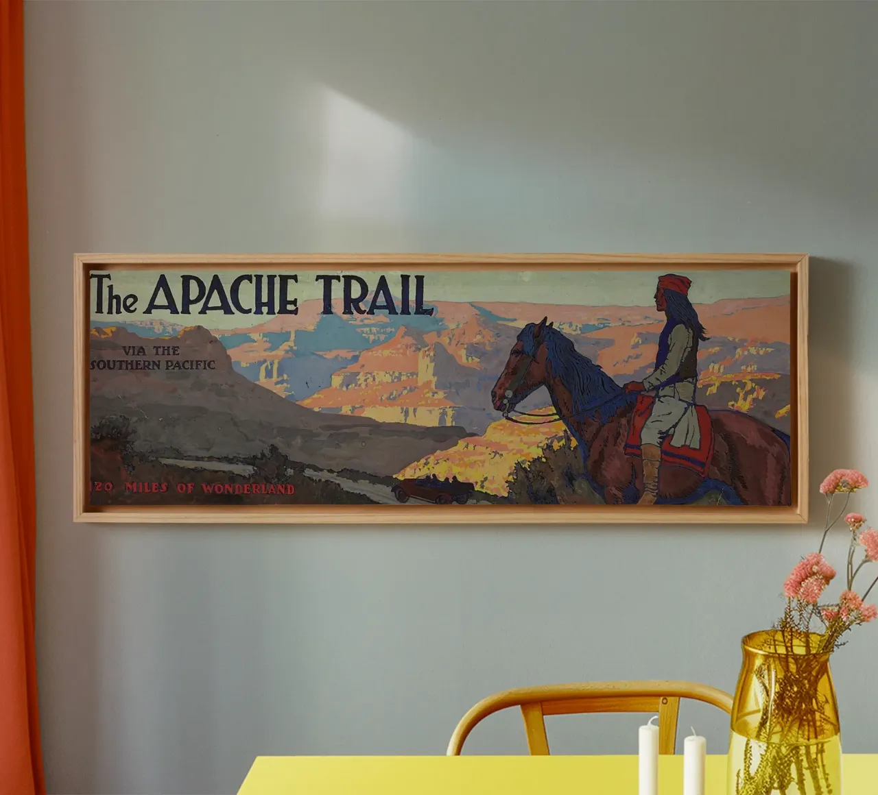 Maynard Dixon - Il sentiero degli Apache attraverso il Southern Pacific tela con Cornice a cassetta da ARTOTHEK
