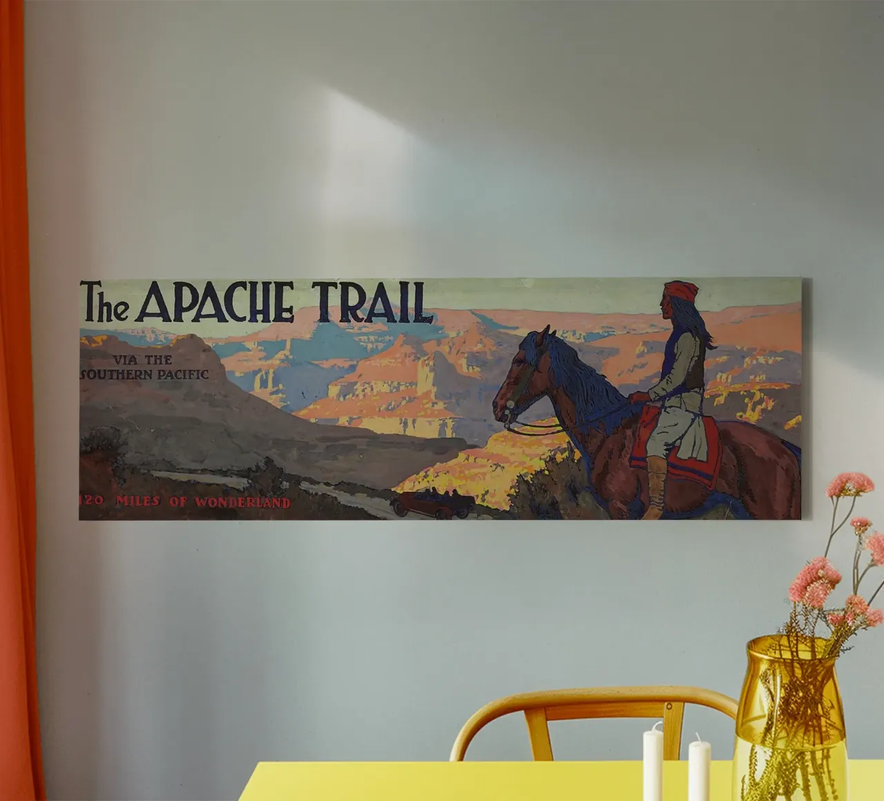 Maynard Dixon - Il sentiero degli Apache attraverso il Southern Pacific tela con Cornice a cassetta da ARTOTHEK