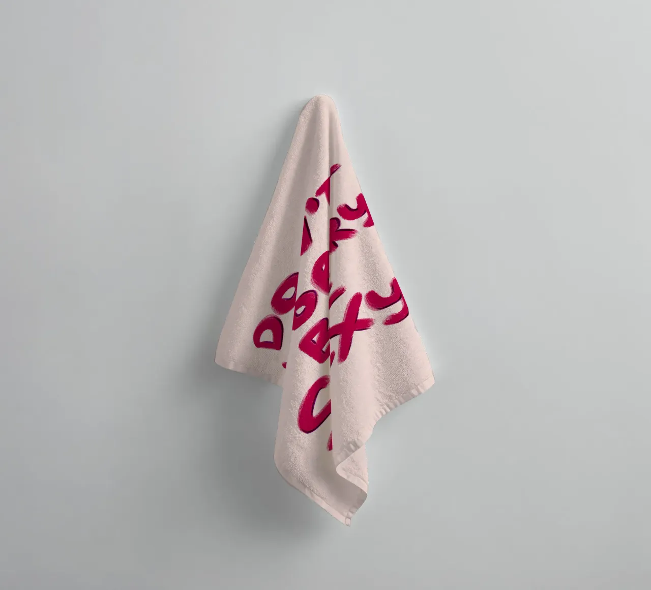 Don't worry be sexy - pink handlettering towel by Illustration Raissa Oltmanns