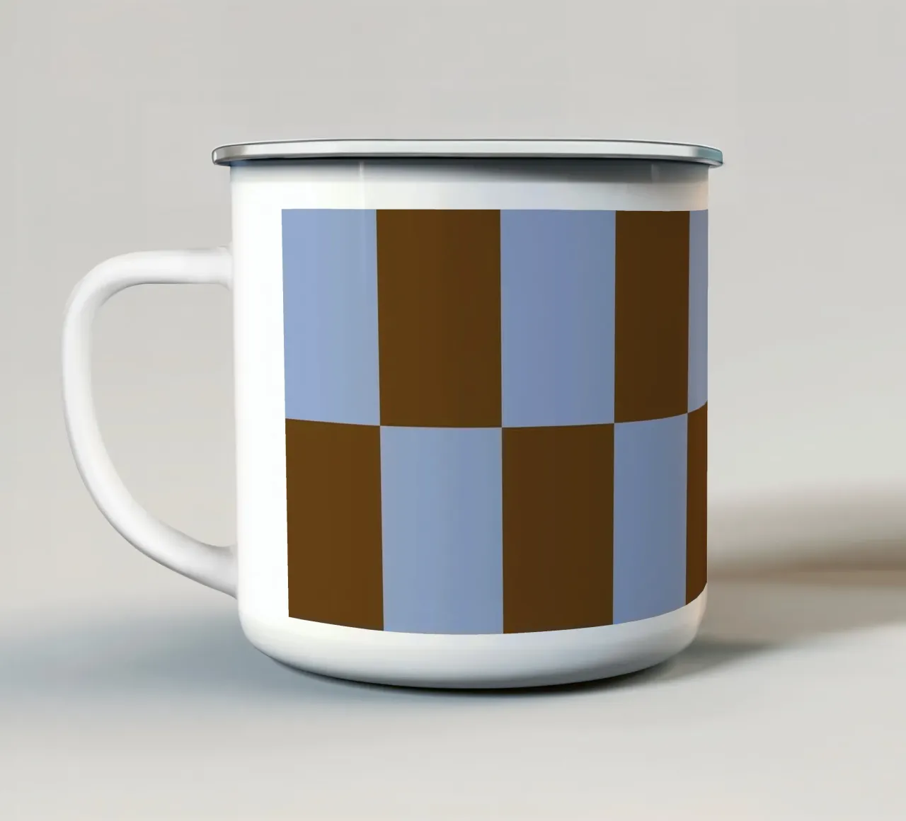 Duo II - Brown and Blue tazza in smalto da Galaxy Eyes