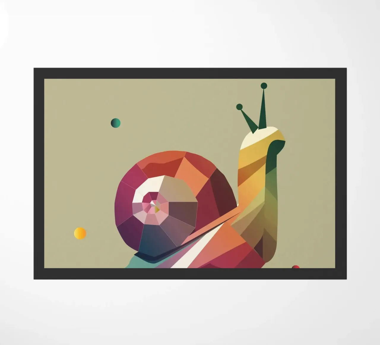 Pergamena colorata in stile geometrico - colori allegri zerbino da namosh