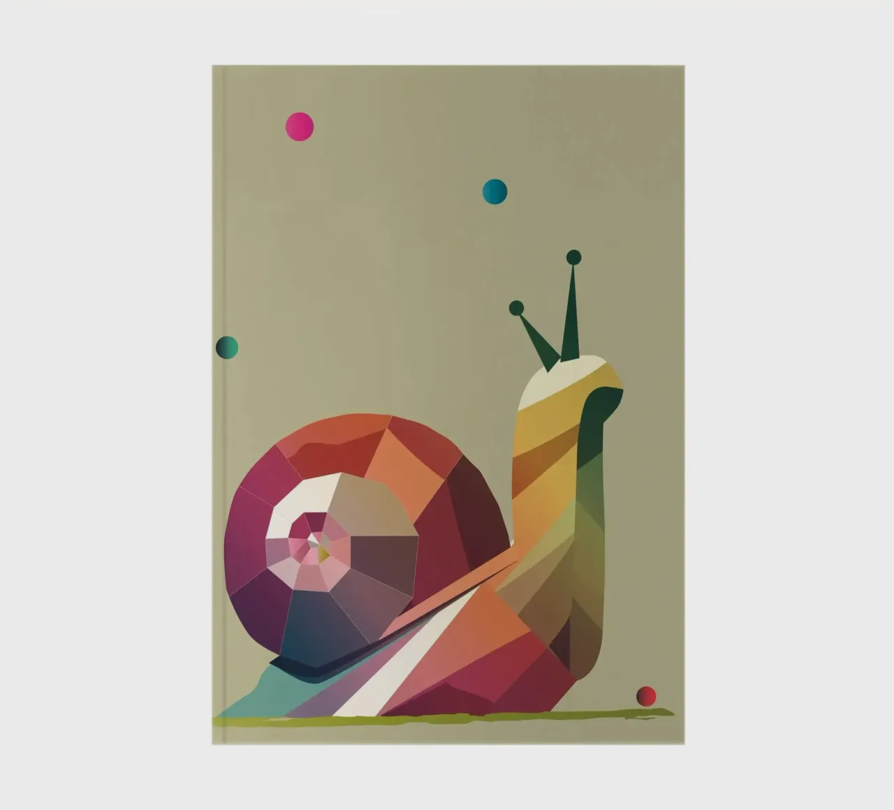 Colourful scroll in geometric style - cheerful colours notebook by namosh