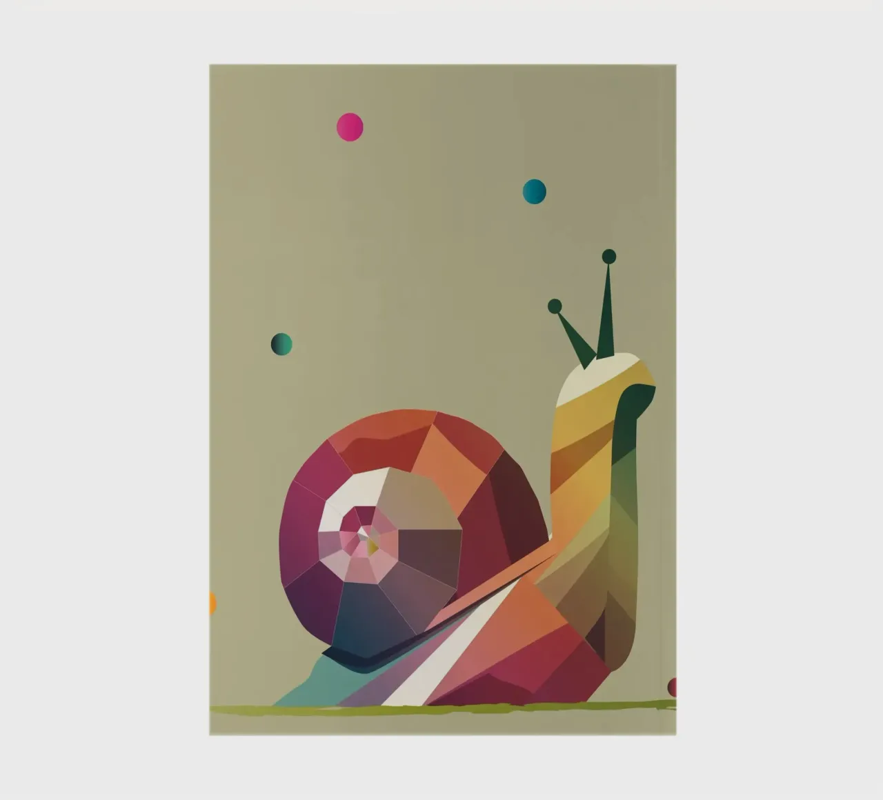 Colourful scroll in geometric style - cheerful colours notebook by namosh