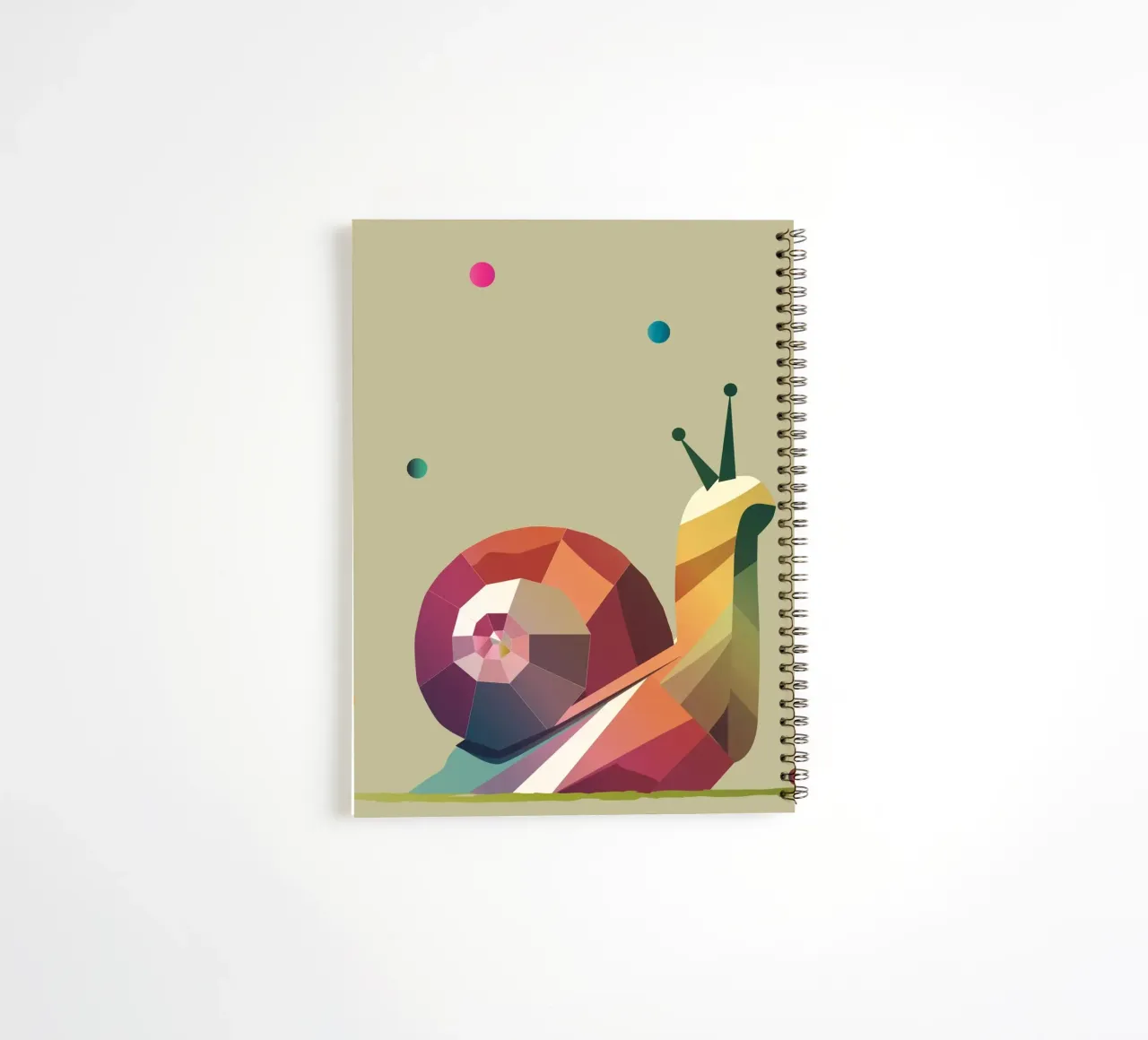Colourful scroll in geometric style - cheerful colours spiral notebook by namosh