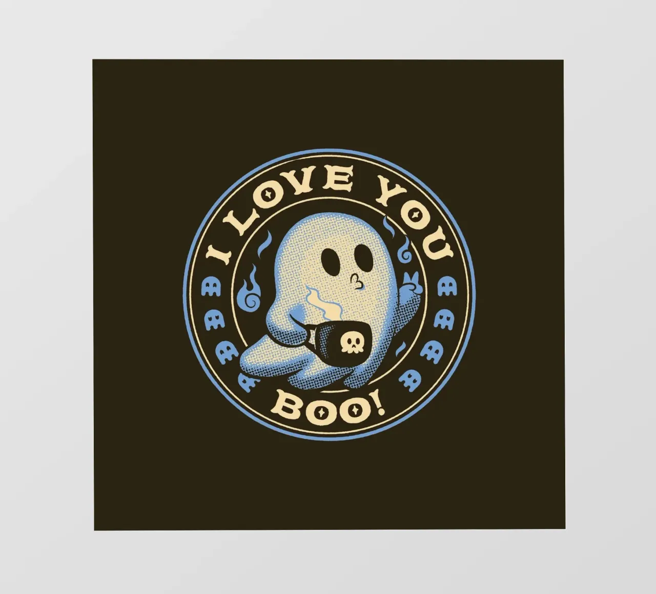 I Love You Boo Funny Ghost telo in pvc da Tobe Fonseca