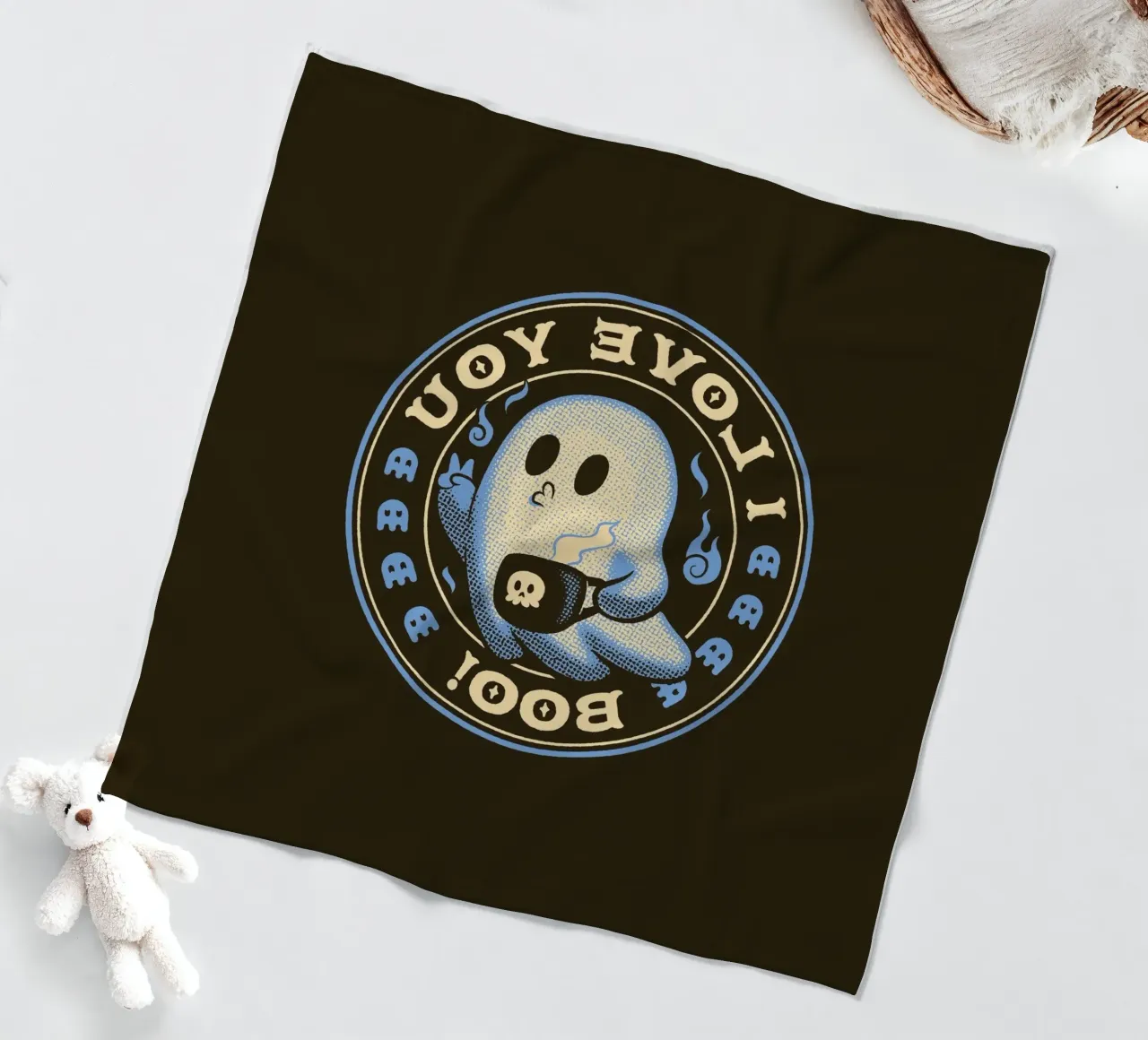 I Love You Boo Funny Ghost coperta in pile da Tobe Fonseca