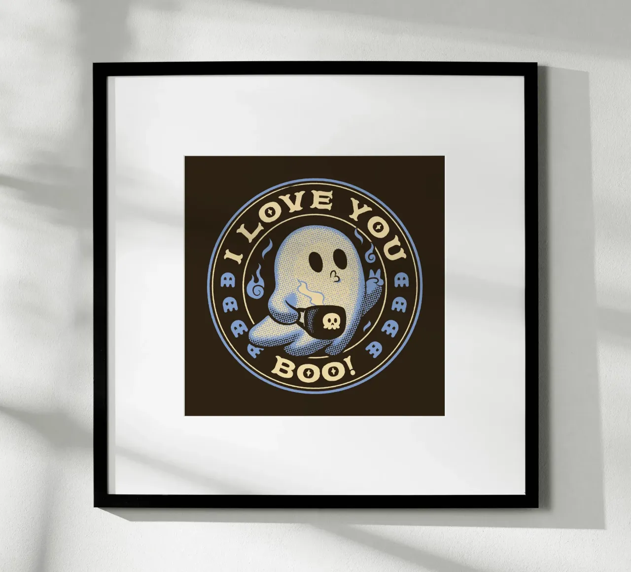 I Love You Boo Funny Ghost carta hahnemühle da Tobe Fonseca