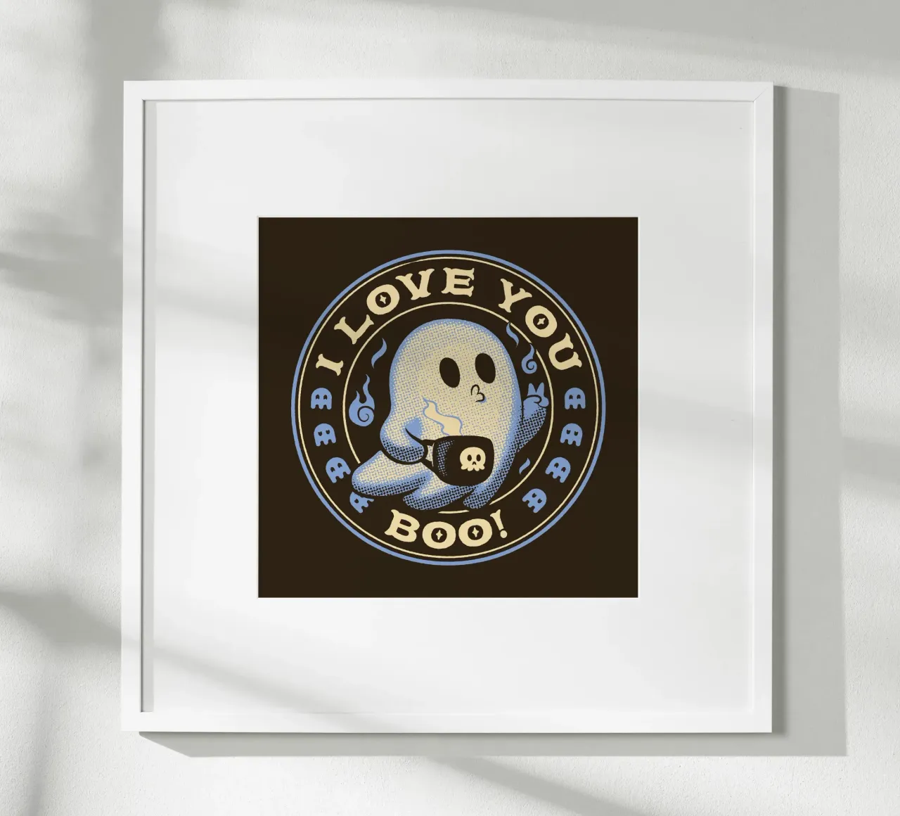 I Love You Boo Funny Ghost carta hahnemühle da Tobe Fonseca