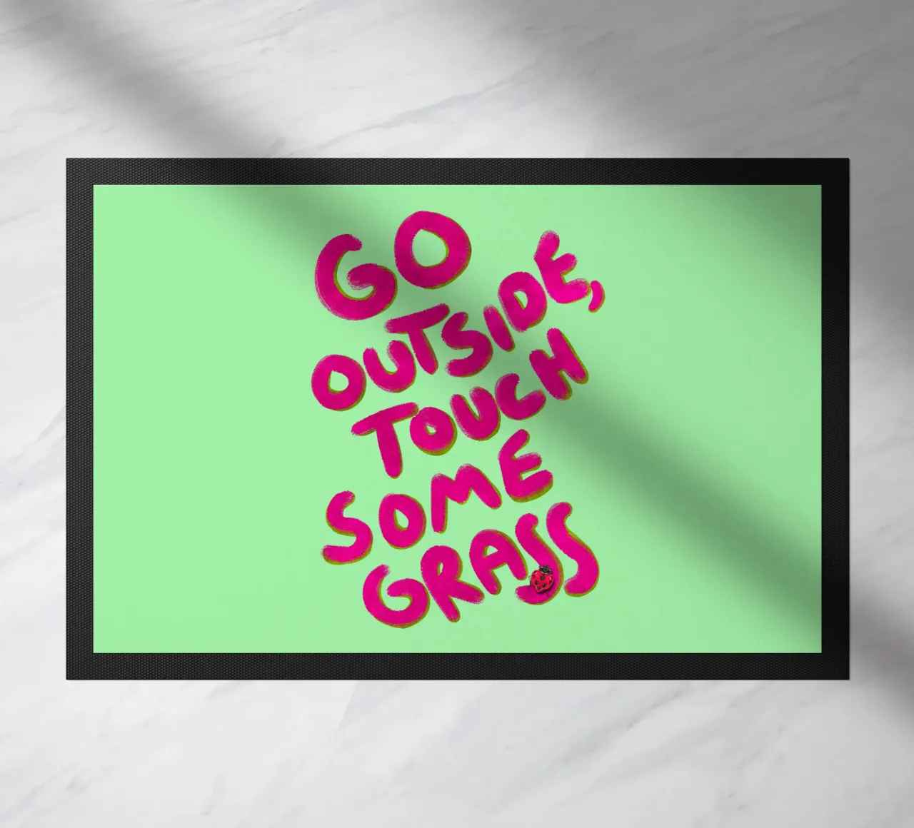 Go outside, touch some grass - handlettering zerbino da Illustration Raissa Oltmanns