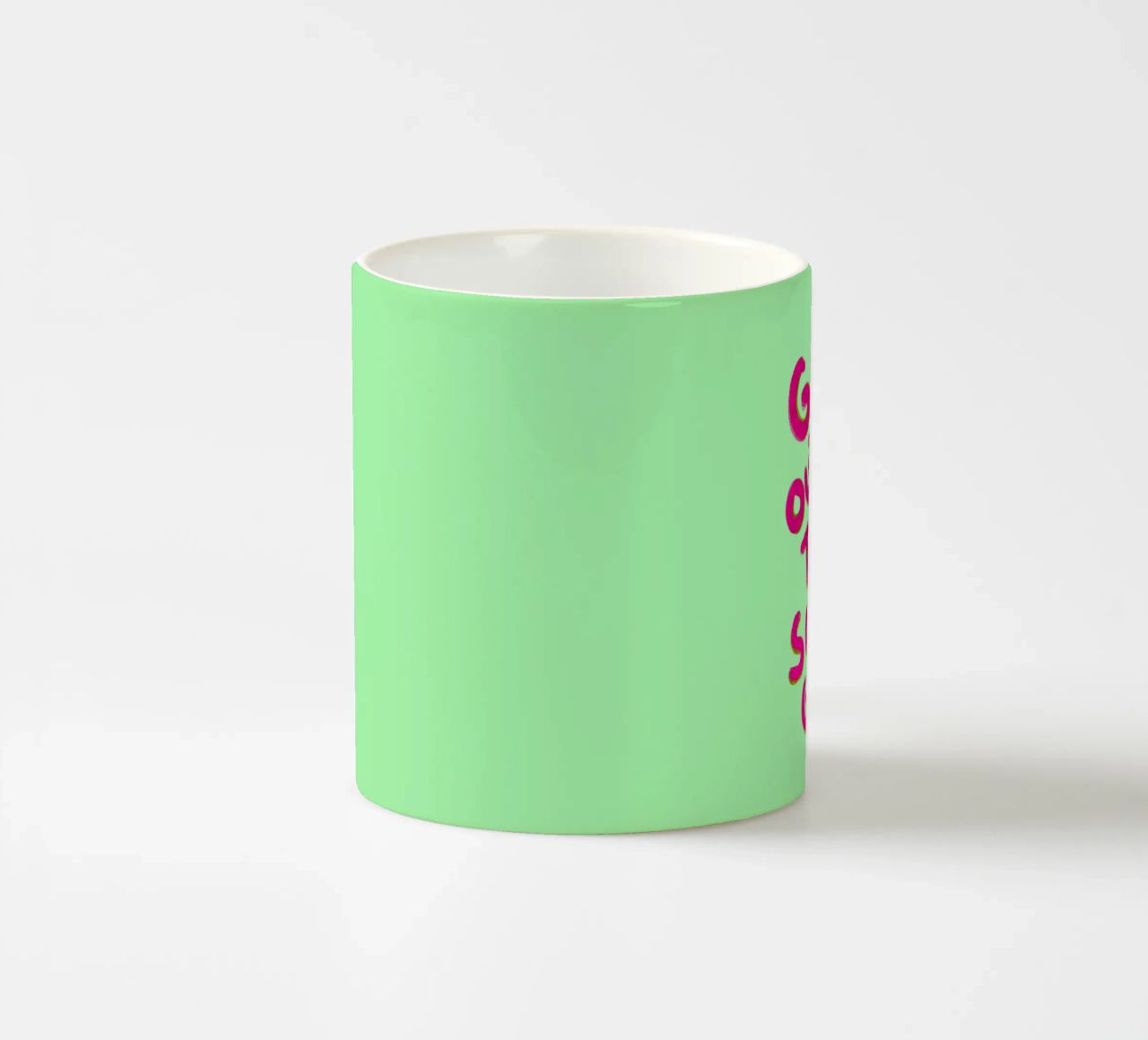 Go outside, touch some grass - handlettering tazza in ceramica da Illustration Raissa Oltmanns