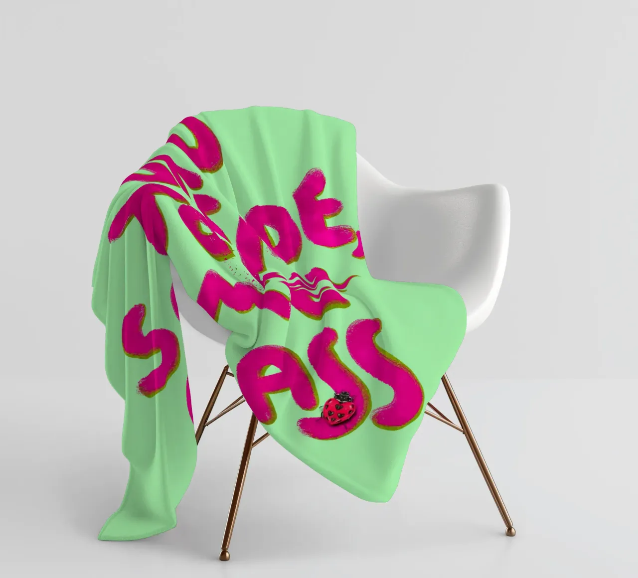 Go outside, touch some grass - handlettering coperta in pile da Illustration Raissa Oltmanns