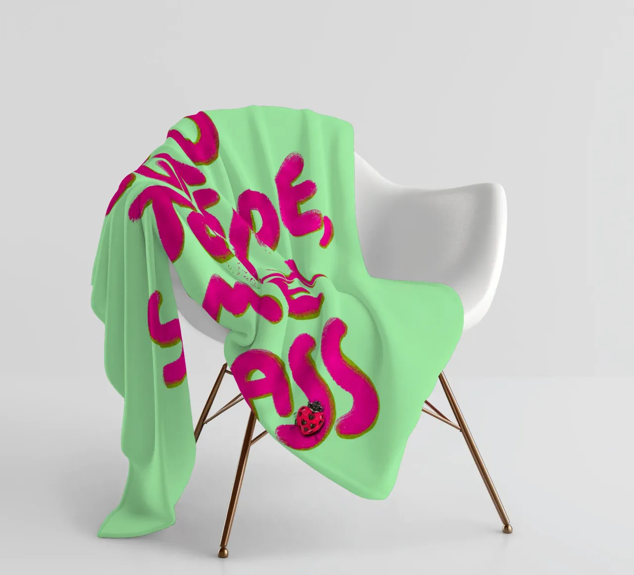 Go outside, touch some grass - handlettering coperta in pile da Illustration Raissa Oltmanns