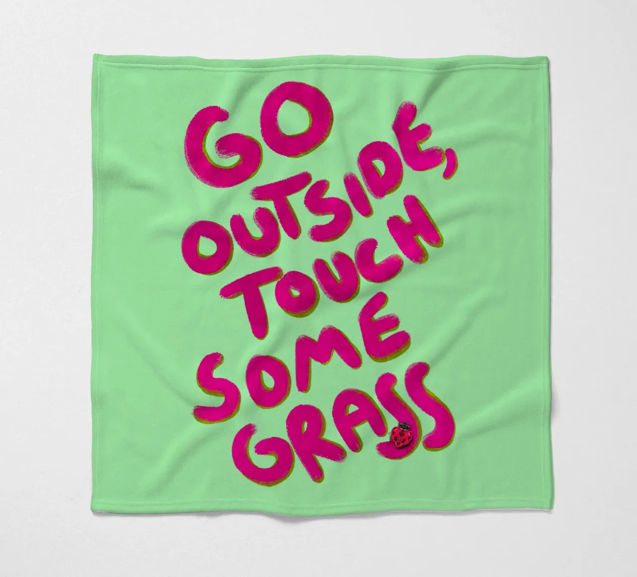 Go outside, touch some grass - handlettering coperta in pile da Illustration Raissa Oltmanns