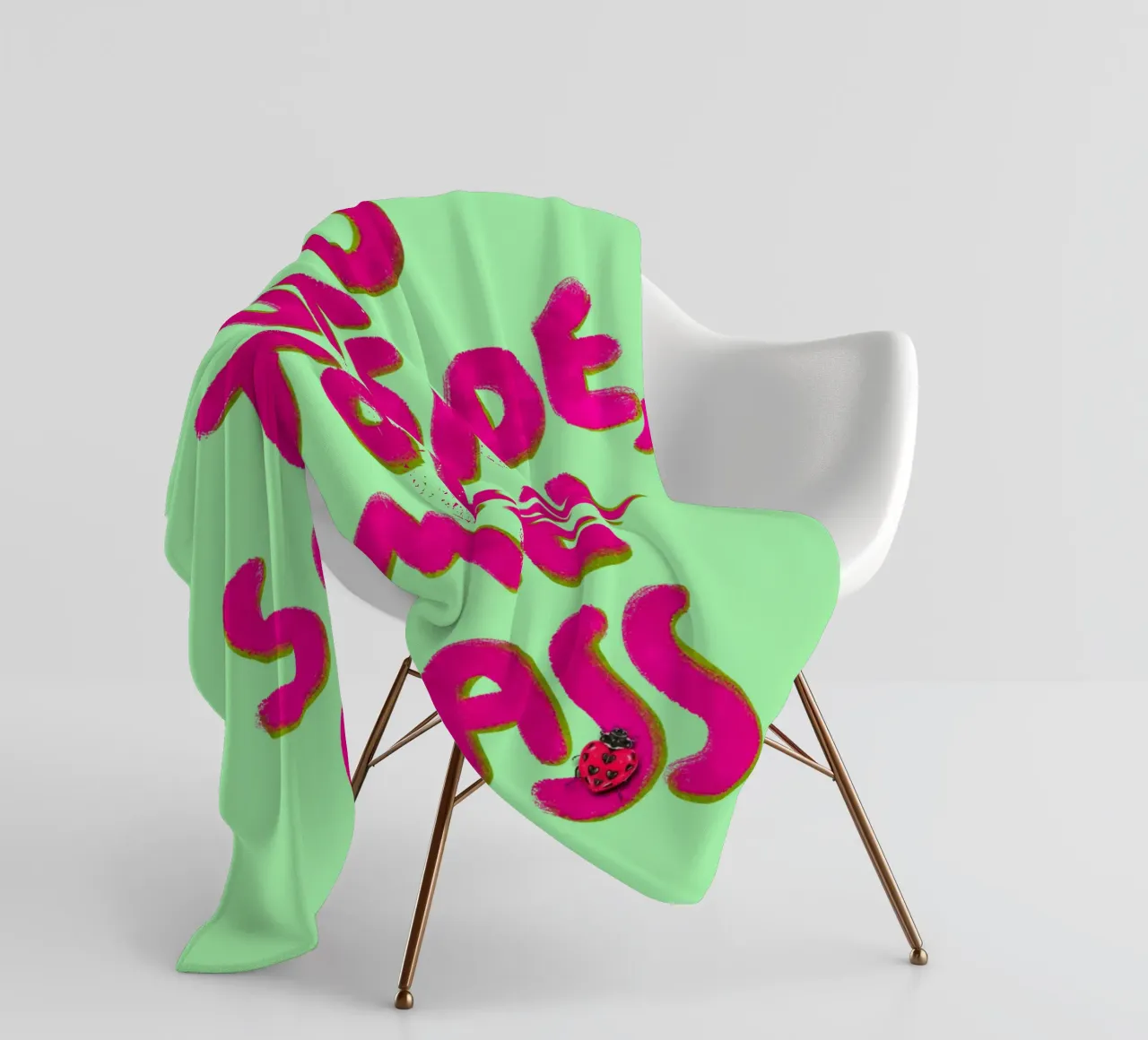 Go outside, touch some grass - handlettering coperta in pile da Illustration Raissa Oltmanns