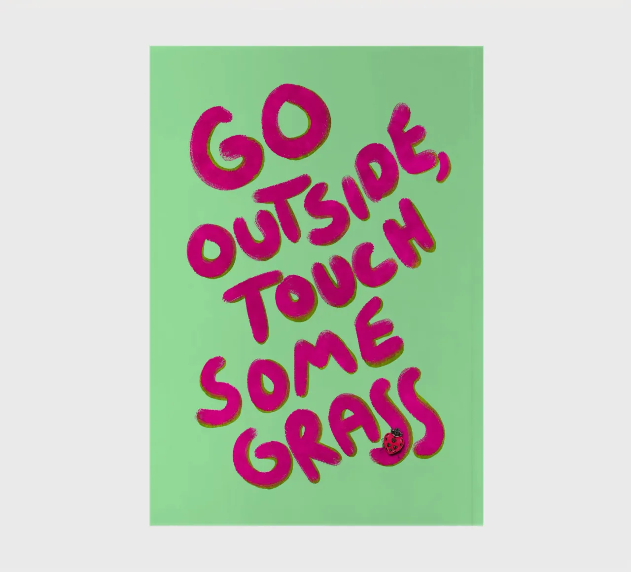 Go outside, touch some grass - handlettering Notizbuch von Illustration Raissa Oltmanns