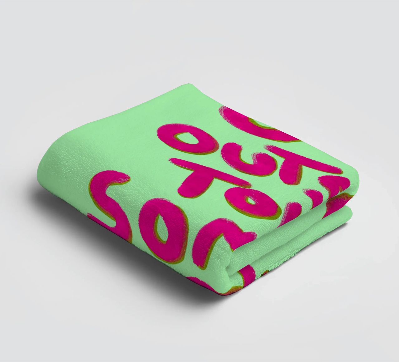 Go outside, touch some grass - handlettering towel by Illustration Raissa Oltmanns