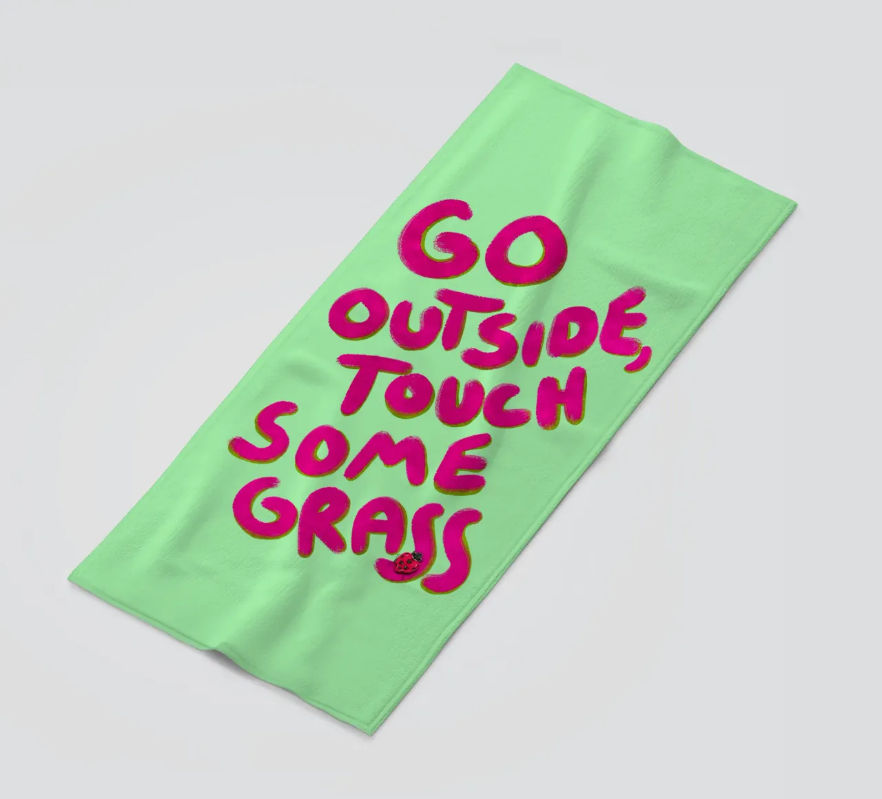 Go outside, touch some grass - handlettering telo mare da Illustration Raissa Oltmanns