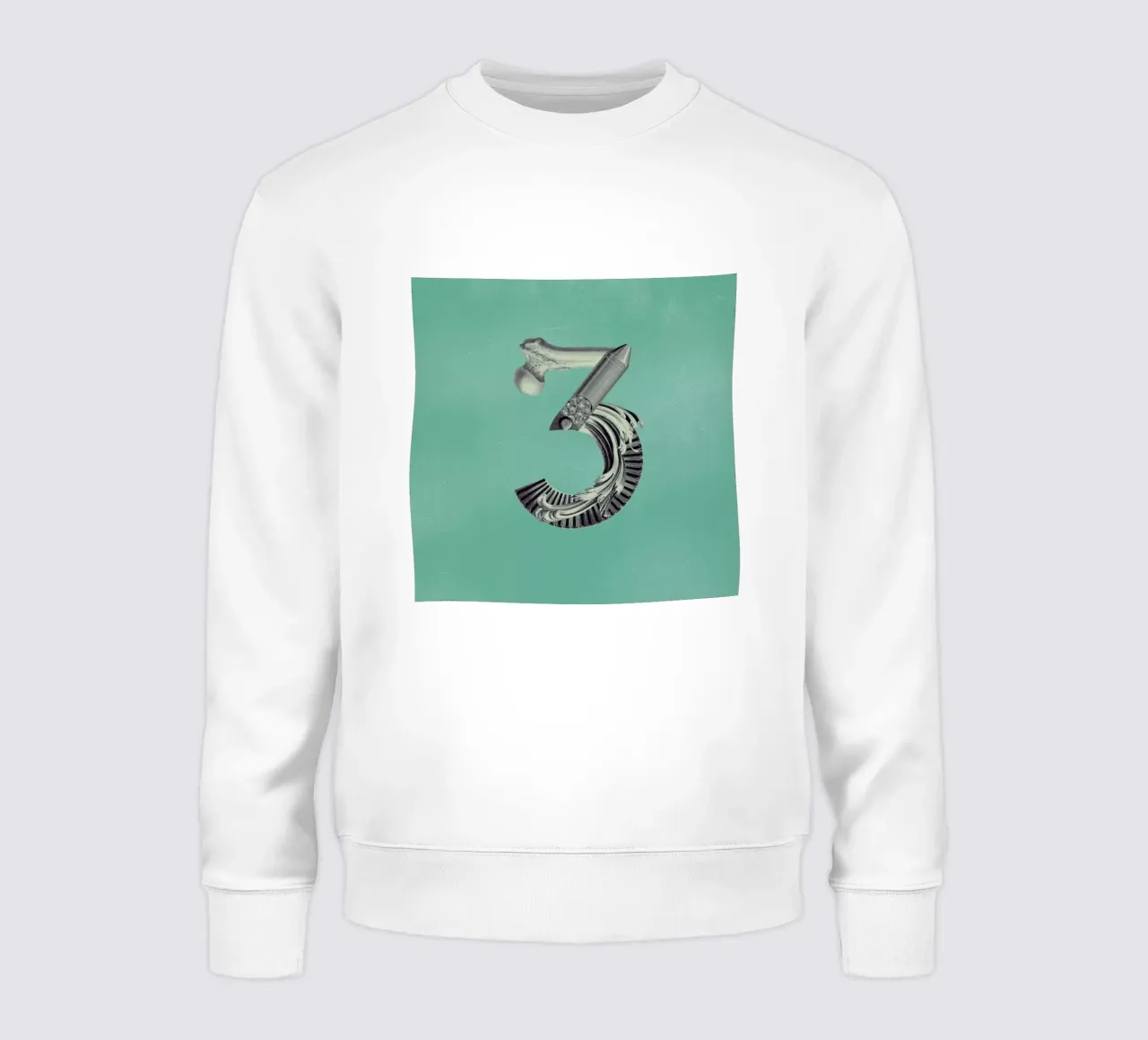 Steampunk Alphabet Number 3 Sweatshirt von Birgit Palma