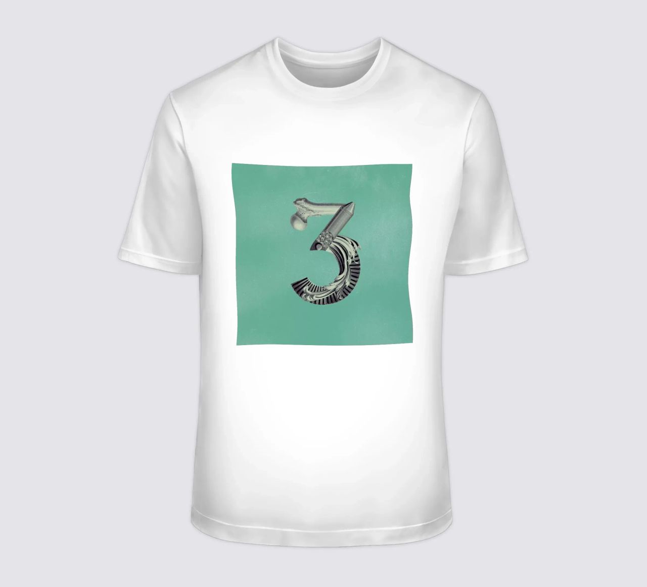 Steampunk Alphabet Number 3 t-shirt da Birgit Palma