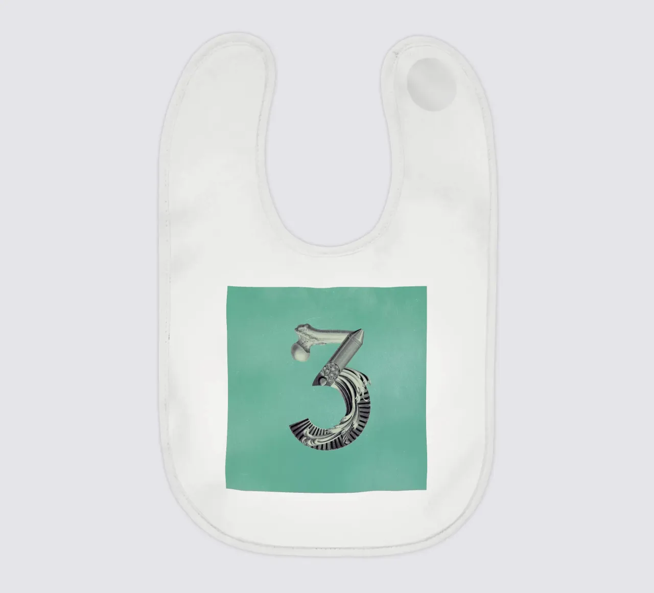 Steampunk Alphabet Number 3 bavaglino da Birgit Palma