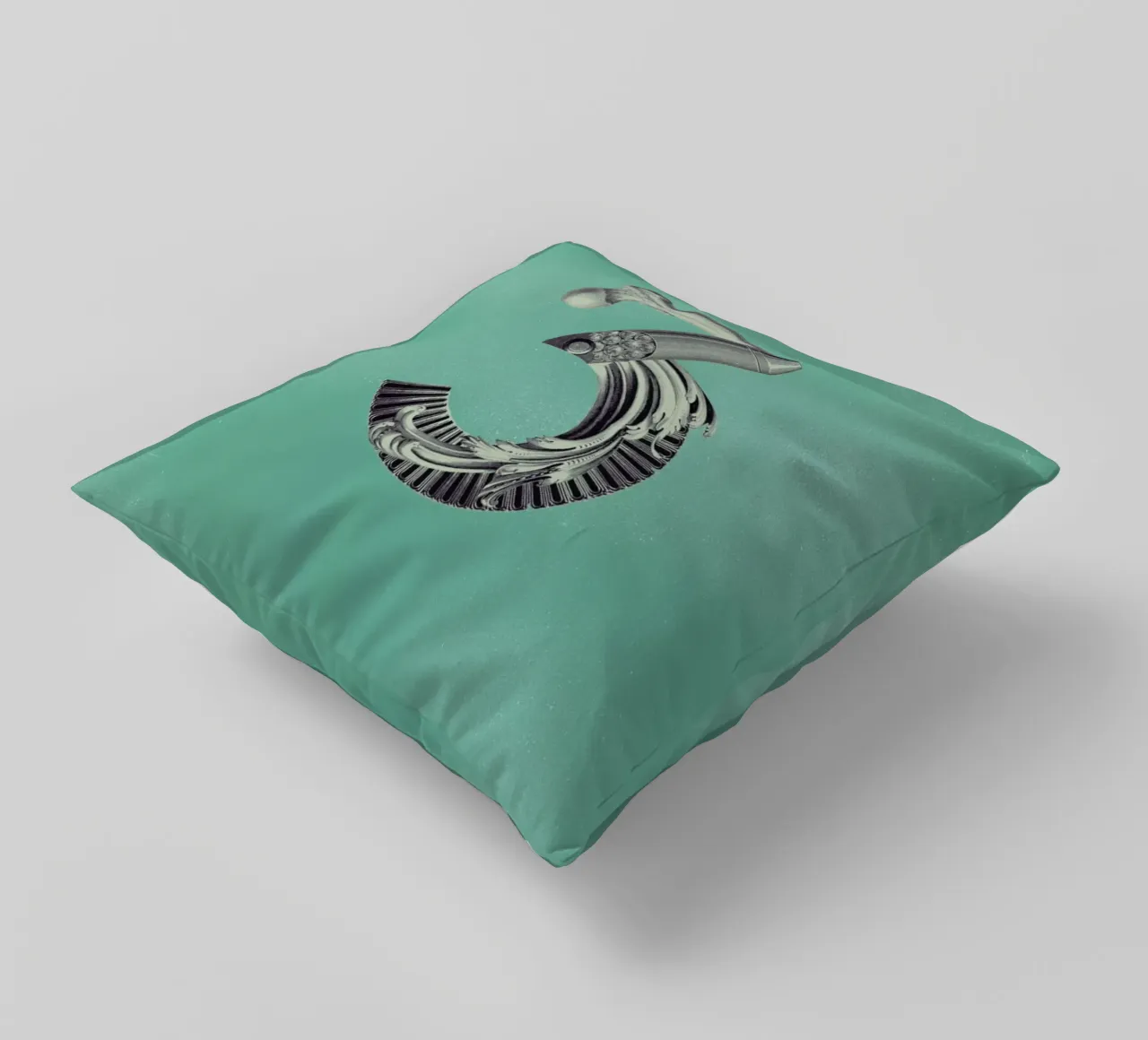 Steampunk Alphabet Number 3 cuscino da Birgit Palma