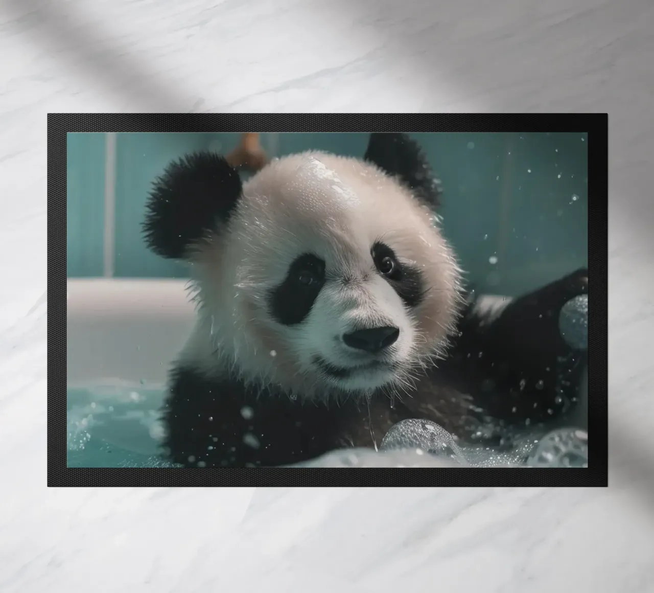 Panda in the foam bath zerbino da LisaArtes