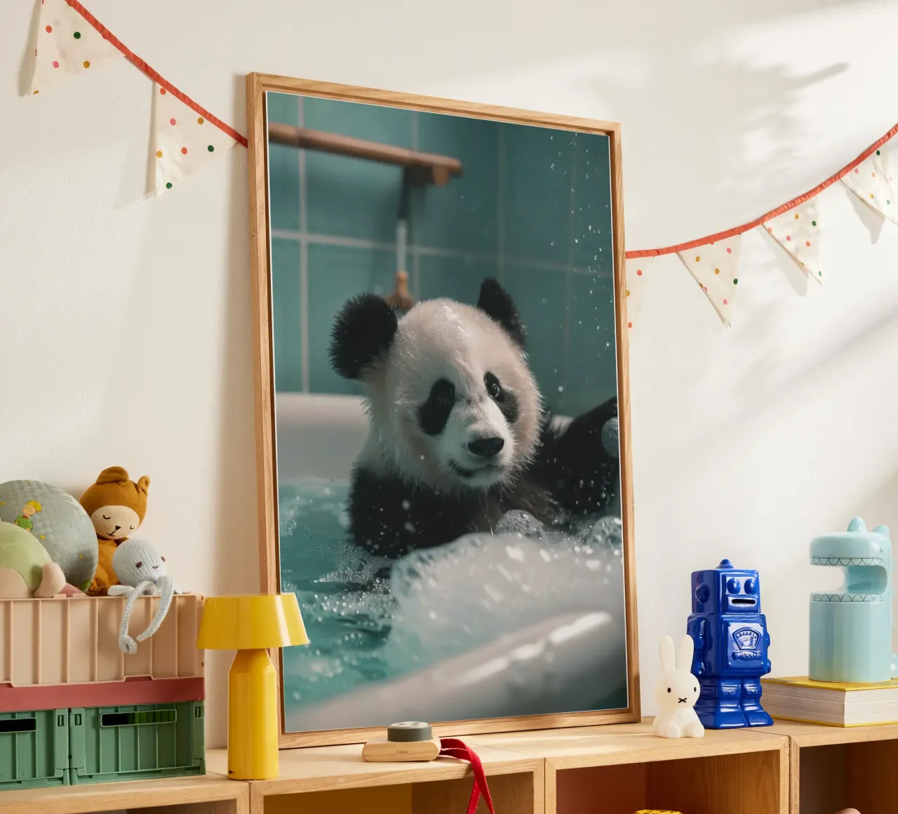 Panda in the foam bath plexiglass da LisaArtes