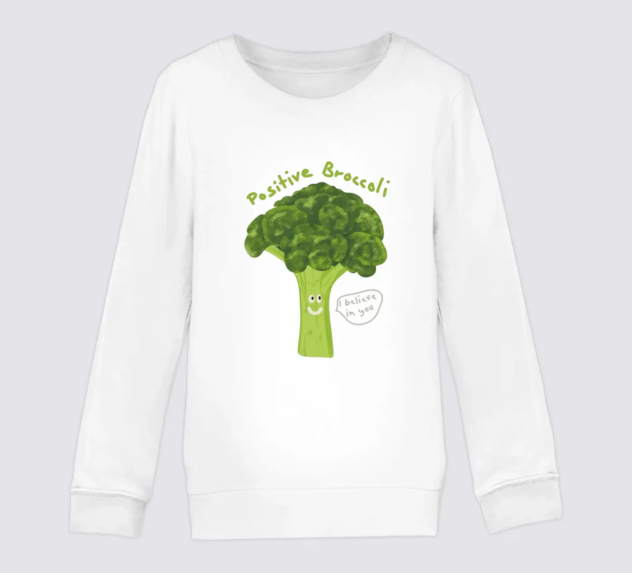 Positive Broccoli felpa bambino da Illustration Raissa Oltmanns