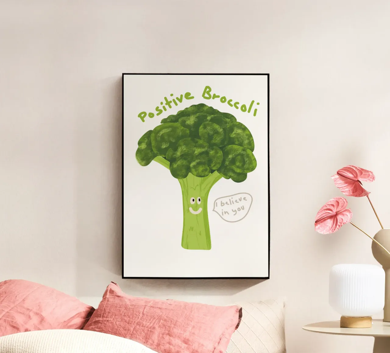 Positive Broccoli plexiglass da Illustration Raissa Oltmanns