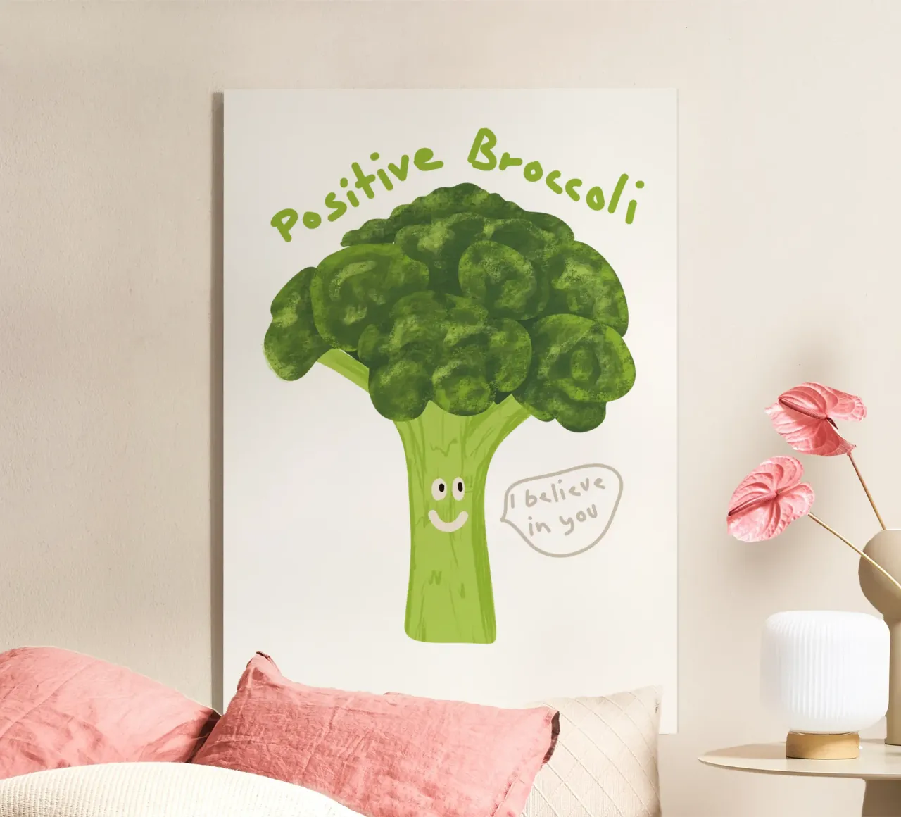 Positive Broccoli plexiglass da Illustration Raissa Oltmanns